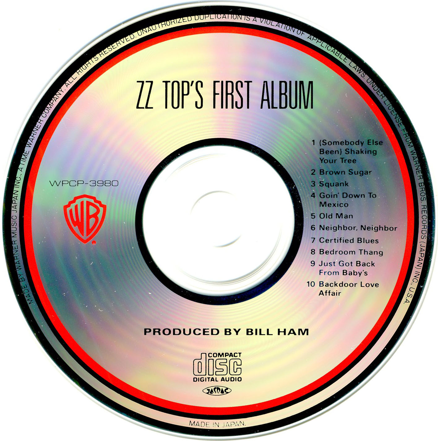 ZZ Top  ZZ Tops First Album : CD JPN
